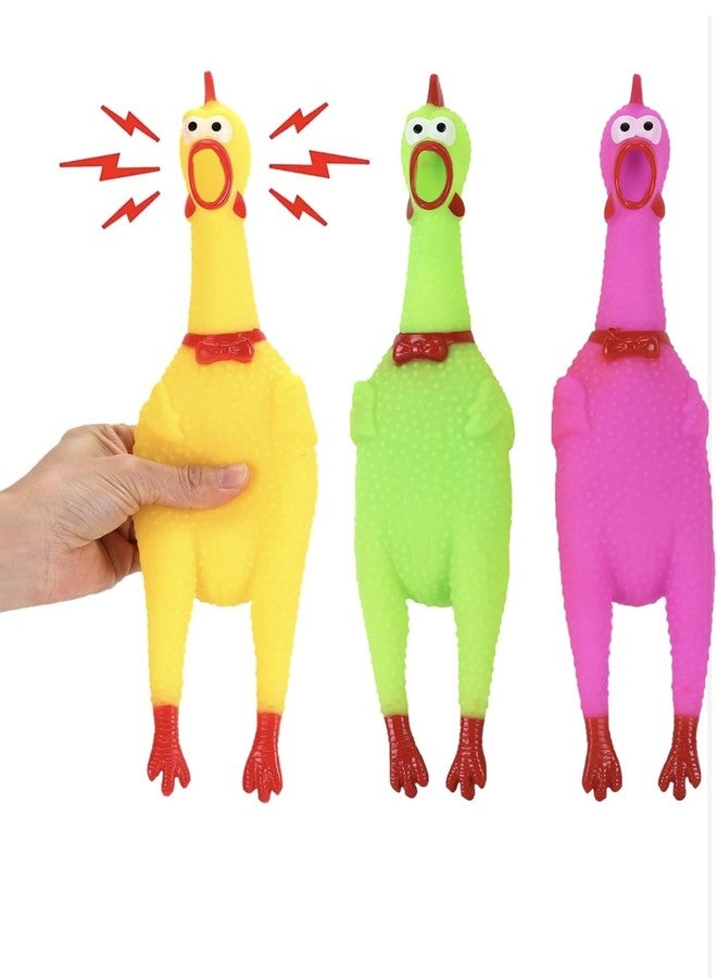richtots Premium Rubber Chicken Toy 14" Screaming Squawking Practical Joke Prank Stuff Noisemaker Toys, Novelty Gag Gifts Party Favor Random 1Piece - Image 2